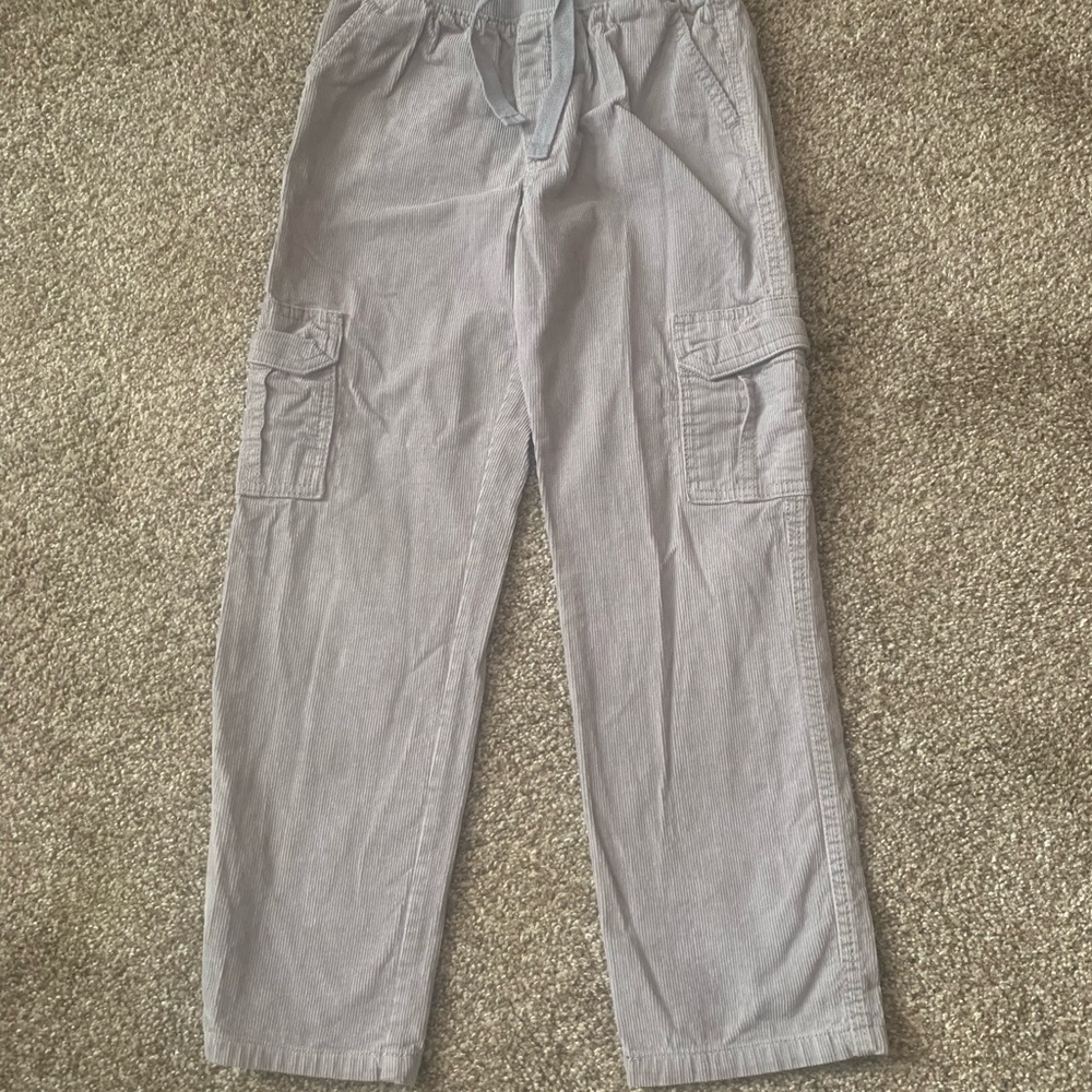 Boy’s Gymboree Gray Corduroy Cargo Pants 7